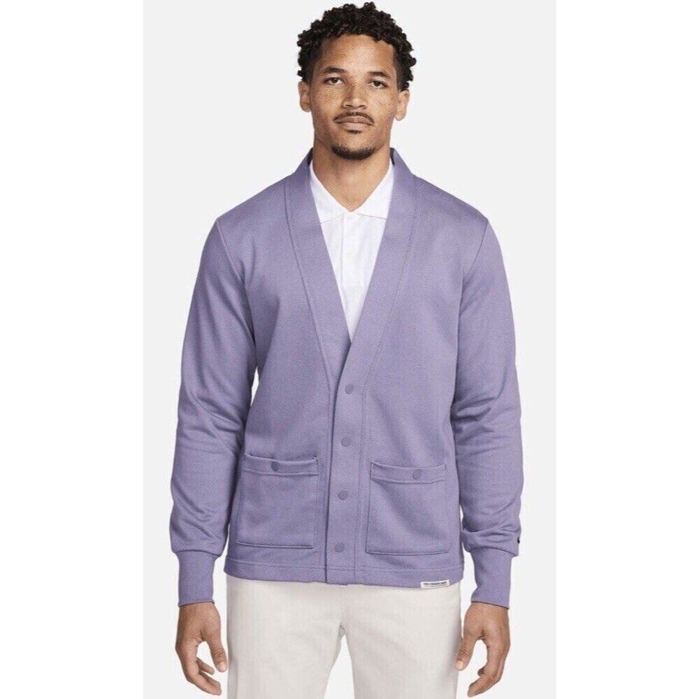 Nike Dri-FIT Standard Issue Golf Cardigan Purple Men's Size Large